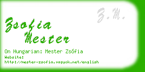 zsofia mester business card