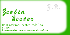 zsofia mester business card